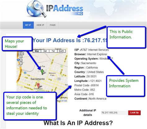 IP address location lookup .